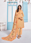 Orange Art Silk Embroidered Digital Print Pant Suit