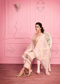 Blush Georgette Sequence Heavy Embroidered Pant Suit
