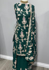 Dark Green Georgette Lucknowi Full Embroidered Suit