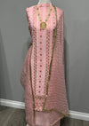 Pink georgette Full Embroidered Sequin Suit